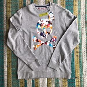 NWT Robert Graham Long Sleeve Skull T-Shirt Men Size Large